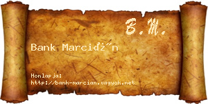 Bank Marcián névjegykártya